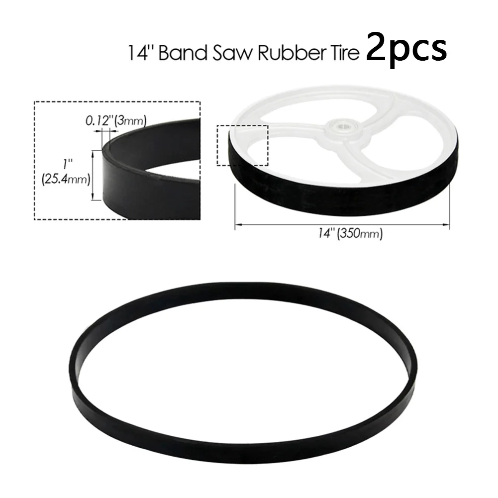

2pcs WoodWorking Band Saw Rubber Band 8 Inch/9 Inch/10 Inch/12 Inch/14 Inch Scroll Wheel Rubber Ring WoodWorking Band Saw