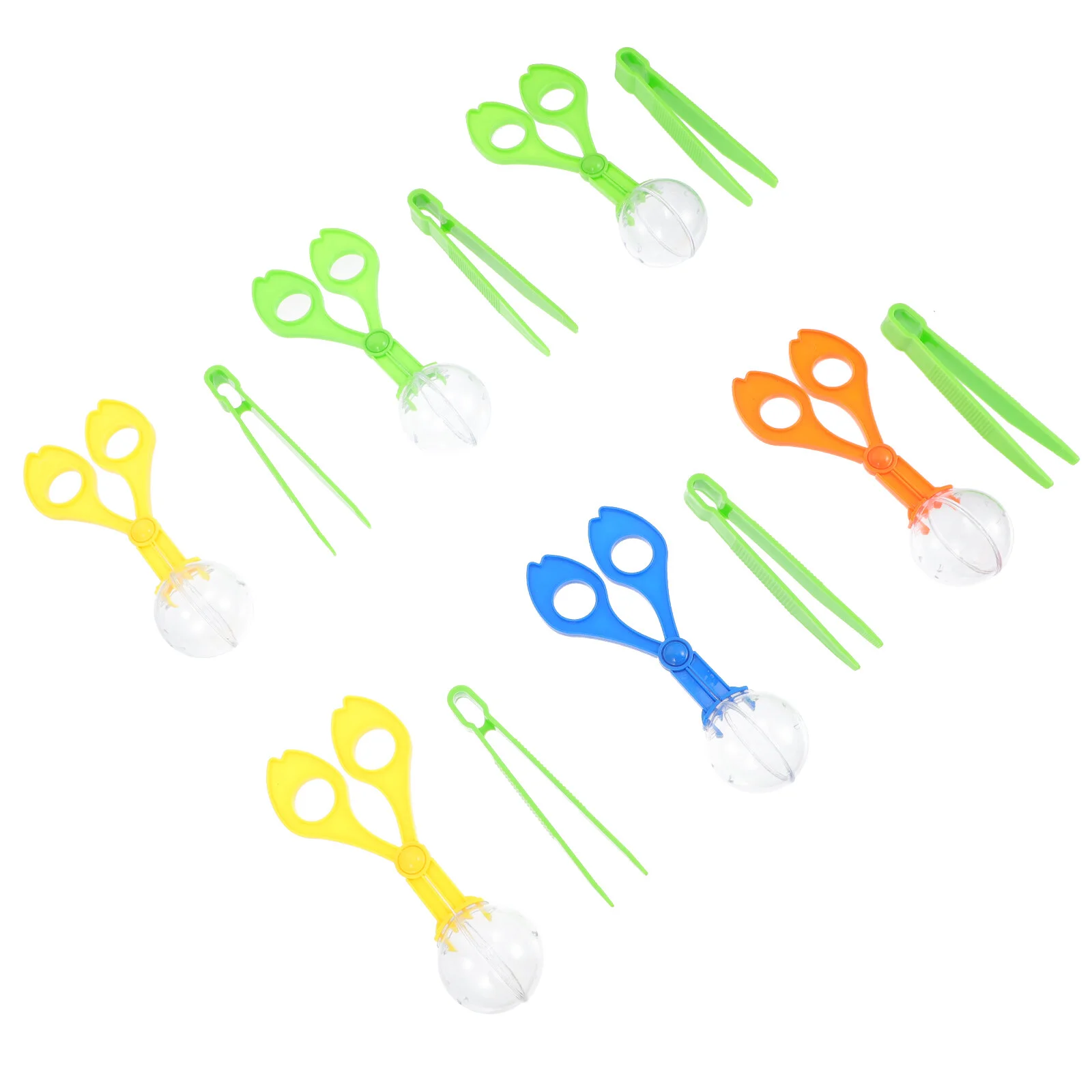 

6 Sets Insect Clip Catching Tool Kit Butterflies Scissor Plastic Playes Giant Tweezers Outdoor Scissors Kid Toy Child Insects