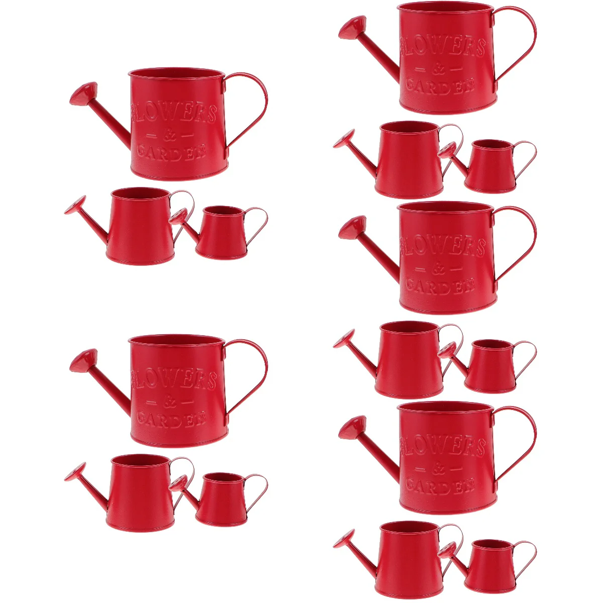

15 Pcs Tin Bucket Watering Can Fresh Flower Pot Rustic Vases Iron Adornment Decorative Office Sprayer