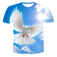 men and women 3d printing the latest animal pigeon series for spring and summer fashion popular casual sports t shirt xs 5xl