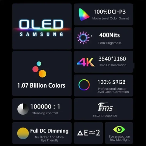 REALZA 15,6-дюймовый 4K AMOLED монитор