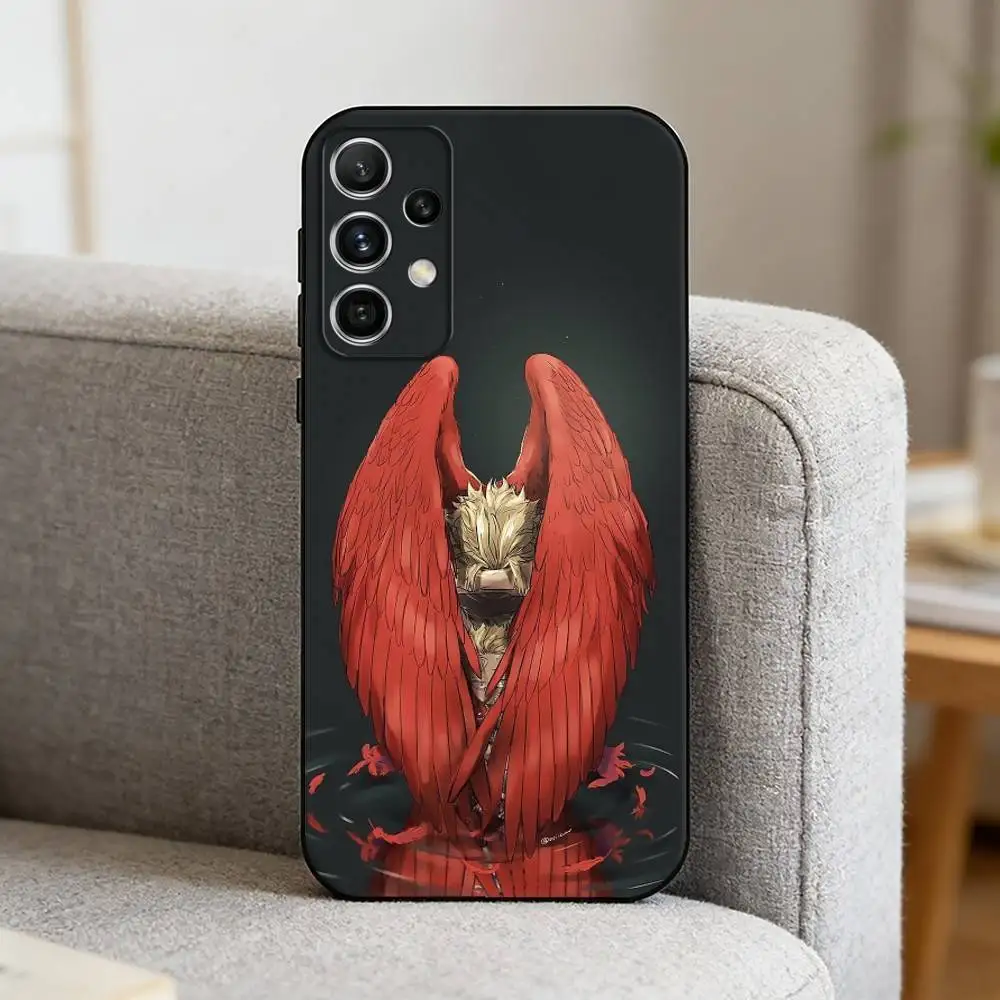 Фото Чехол для телефона My Hero Academia Hawks Tokoyami для Samsung S25, S24, S21, S22, S23, S30, Ultra, S20, Plus, Fe, Note, 10, 9, 5G, черный №3
