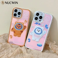 for iphone 13pro 11pro luxury aurora gradient tiger phone case for iphone 13 12 11 pro max laser colorful soft silicone cover