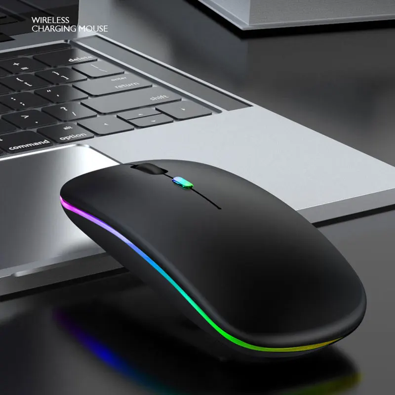 Беспроводная мышь с возможностью зарядки бесшумная офисная игровая Bluetooth