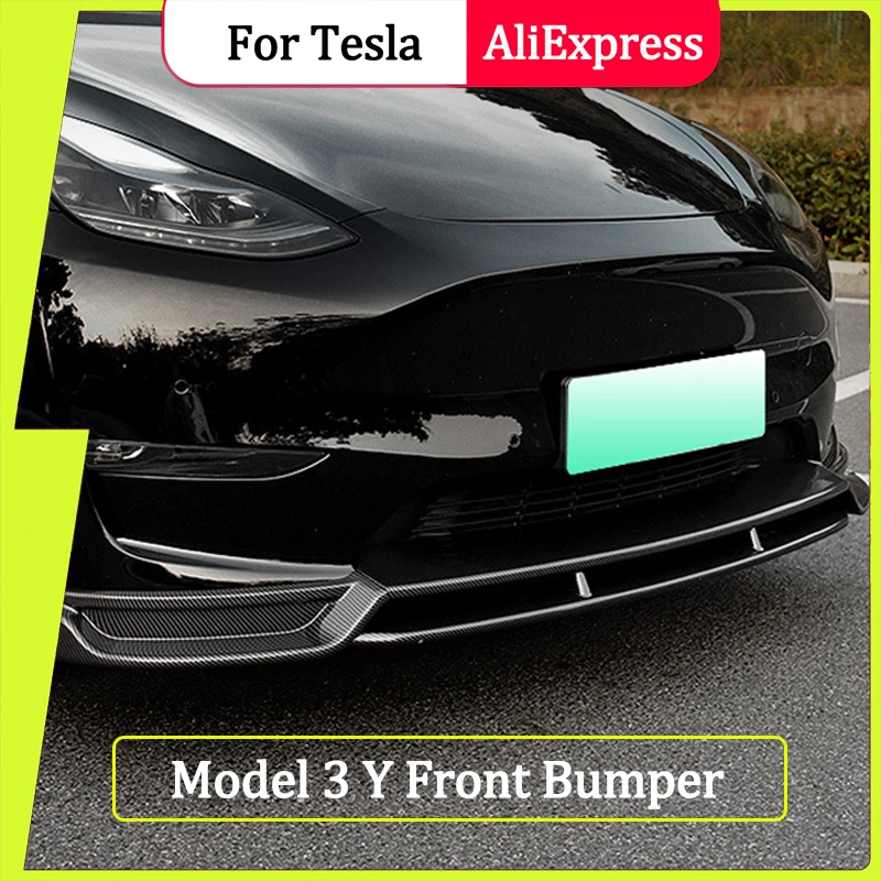 

ABS передний бампер для губ защита подбородка обшивка тюнинг крышка Модифицированный Корпус Комплект диффузор для Tesla модель 3 Y 2017-2021