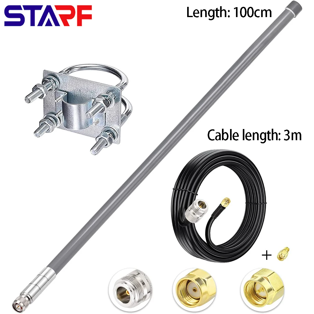 

STARF Helium Miner Wifi Antenna 868MHz LoRa LoRa WAN Helium 12dBi N-Male Omni Fiberglass Aerial Antenna