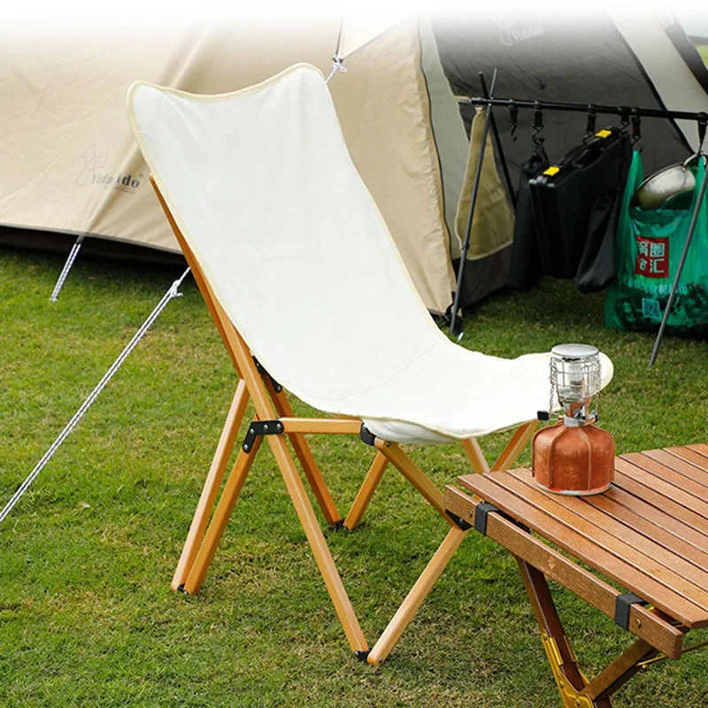 Уличное освещение со спинкой Складное Сиденье из массива дерева для туризма и