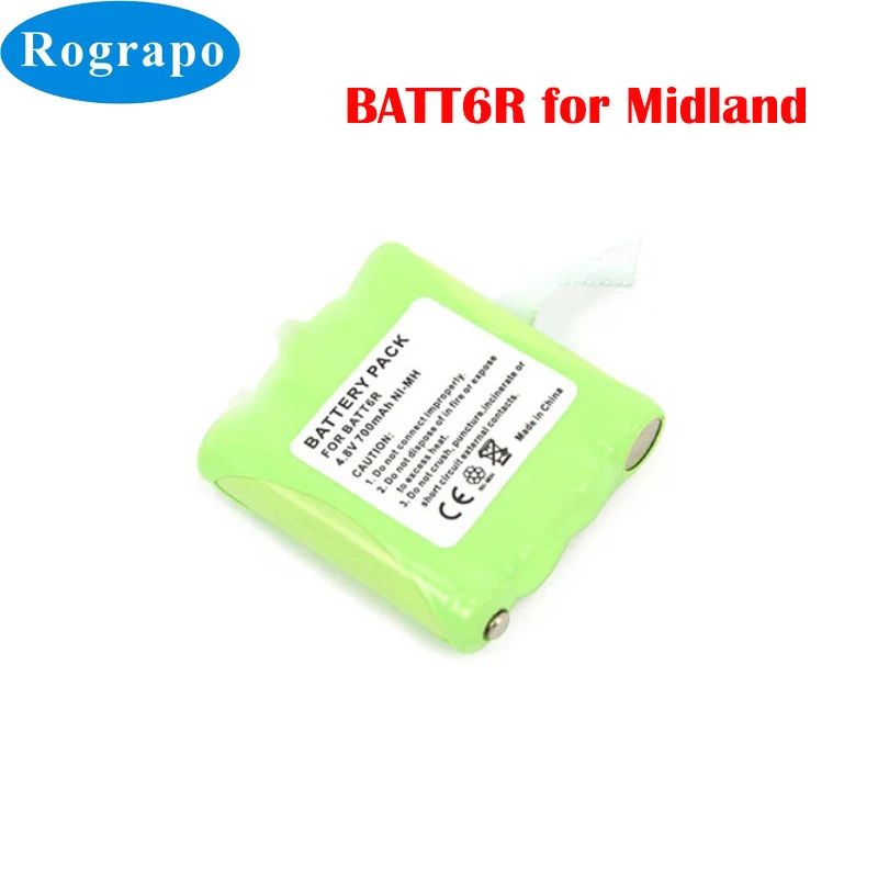 

Новый перезаряжаемый аккумулятор 4,8 в 700 мАч Ni-MH для Midland BATT6R CXT240 CXT250 CXT280