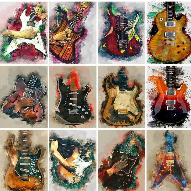 

Картина по номерам для гитары, 60x75 см, без рамки