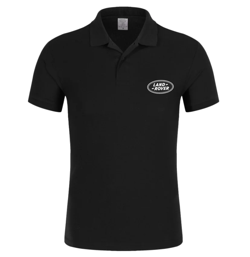 

2023 NEW High Quality Men Solid color short sleeve LAND ROVER car Logo Printing Summer Men's tops Pure cotton Casual