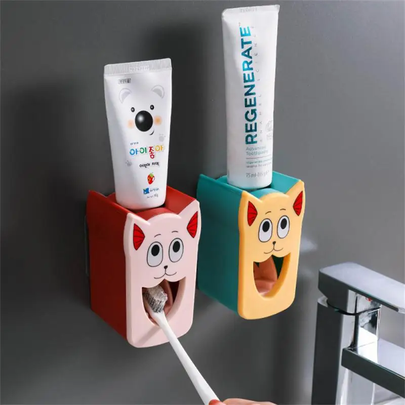 

Cartoon Automatic Toothpaste Dispenser Toothpaste Squeezing Artifact Child Creative Toothpaste Squeezer Free Punch Paste Rack