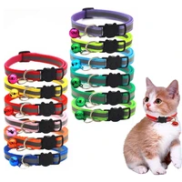 reflective collar for cats adjustable with bell and quick release safety buckle for pets cat accessories