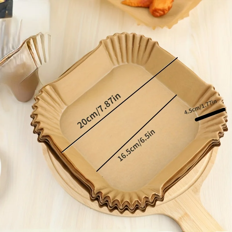 Одноразовая бумажная фритюрница с антипригарным покрытием 30/50/100 шт. для выпечки