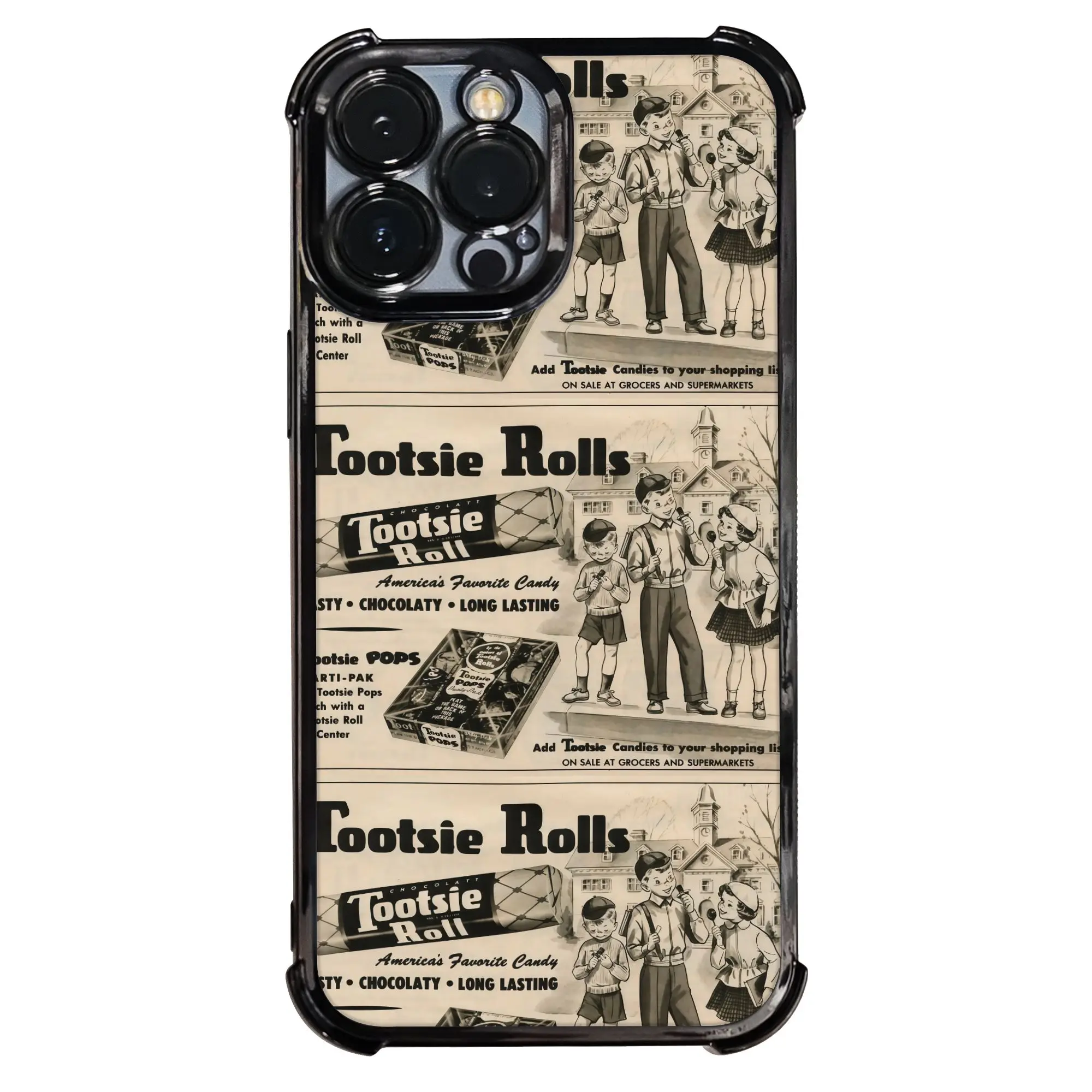 Фото Винтажный чехол для телефона в стиле школьной формы с дизайном Tootsie Pops, с гальваническим покрытием, для различных моделей iPhone №2