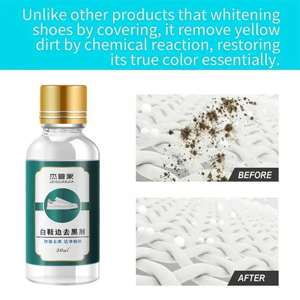 

30ML White Shoes Cleaning Agent Household Leather Shoes White Shoe Edge Cleaner Decontamination X7D9