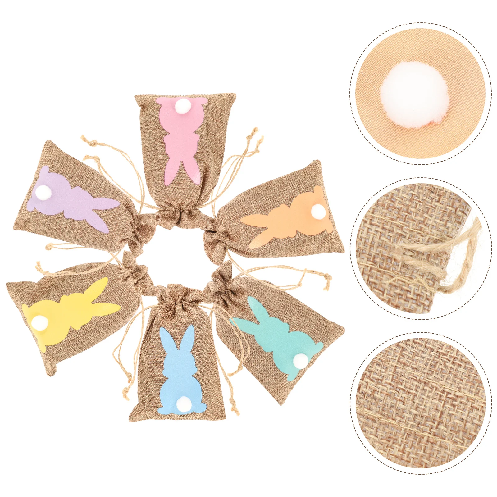 

Пасхальный подарок, конфеты, кролик, джутовые украшения Bunnyjewelry, льняная упаковка для упаковки подарков, праздничная упаковка, лакомство для...