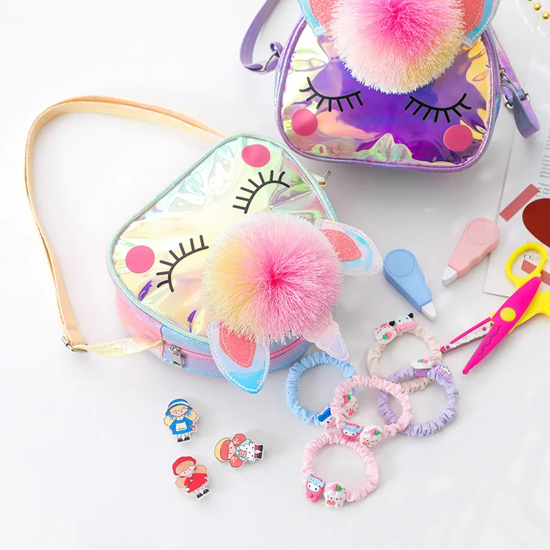 Daily Collocation Messenger Bag Cute Cartoon Handbag for Girls Pupils Female Shoulder Bag Unicorn Children's Bags Kids' Luggage