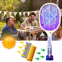 mosquito killer lamp solar energy swatter intelligent usb rechargeable electric shock bug zapper violet light mosquito trap