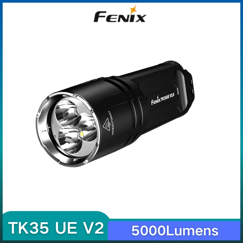 

FENIX TK35UE V2.0 Dual Mode Rechargeable Tactical Flashlight 5000Lumens SST40 LED Powered by 18650 Battery