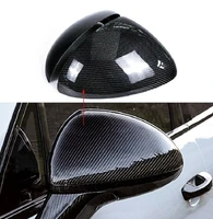 carbon fiber real view mirror cover caps replacement add on style fit for porsche cayenne 958 2011 2012 2013 2014