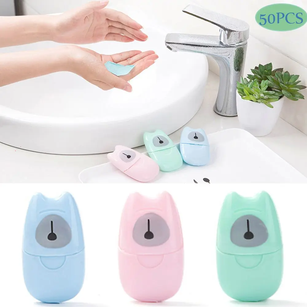 50 шт. одноразовые портативные мыльные диски |