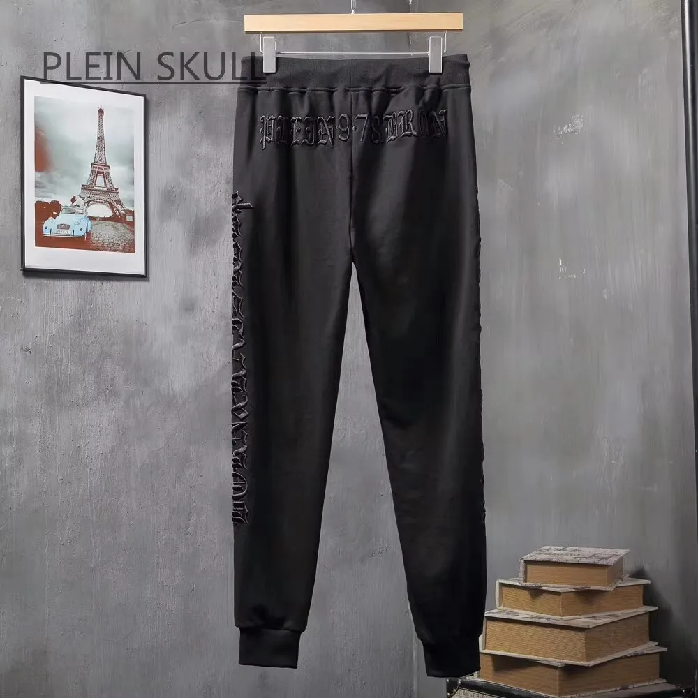 Фото Мужской костюм Plein Skull Luxury Brand: весенне-осенний спортивный пиджак и повседневные брюки в стиле хип-хоп, удобный комплект с круглым вырезом, размеры M-XXXL №5