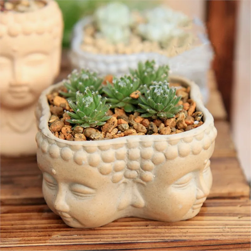 

Mold Silicone 3d Vase Molds Cement Planter Mould Four Buddha Surrounded Flower Pots Handemade Mold Silica Gel Silicone Rubber
