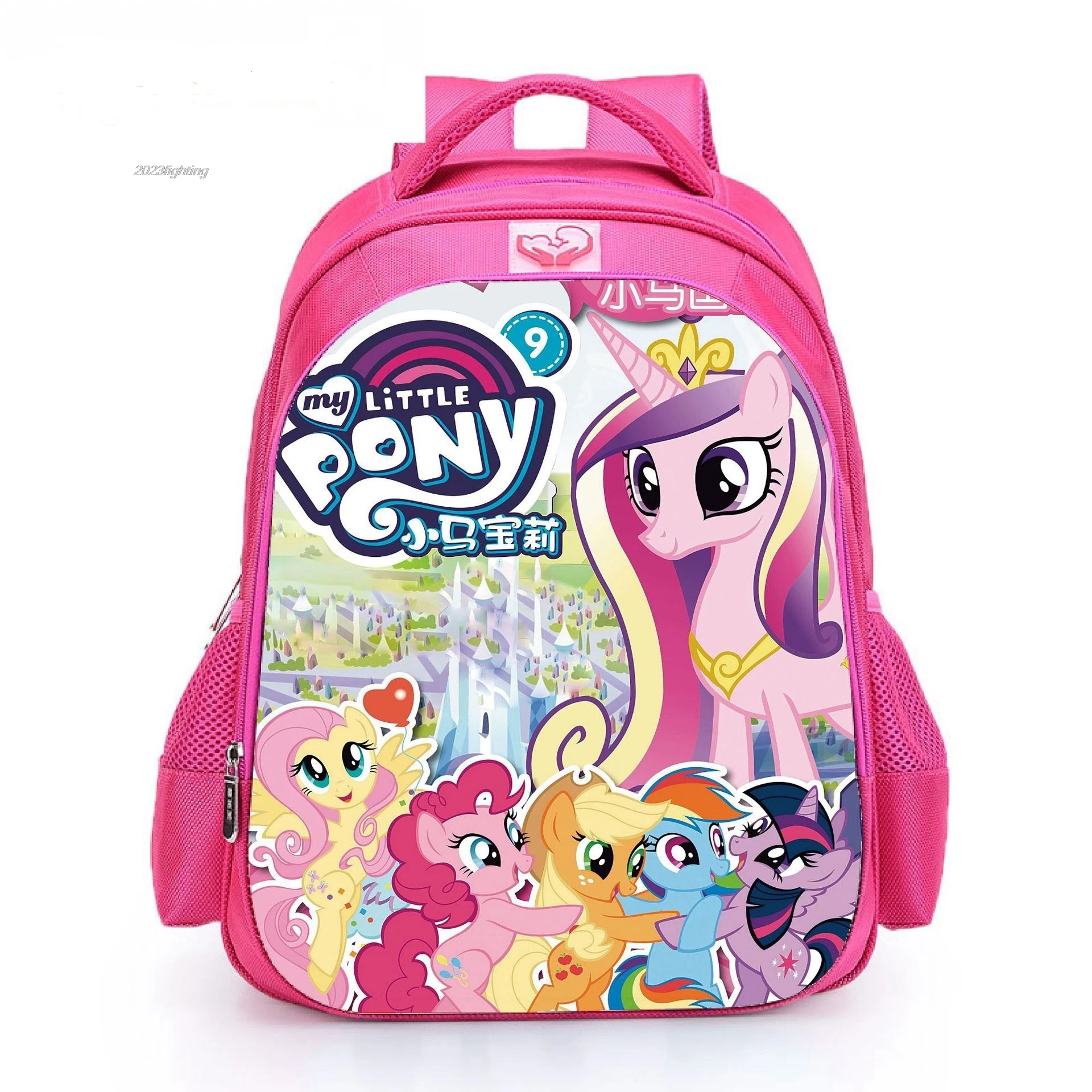 Фото Рюкзак My Little Pony, розовый, для девочек младшего школьного возраста, с мультяшным рисунком, ортопедический, облегчающий нагрузку, милые детские ранцы №2