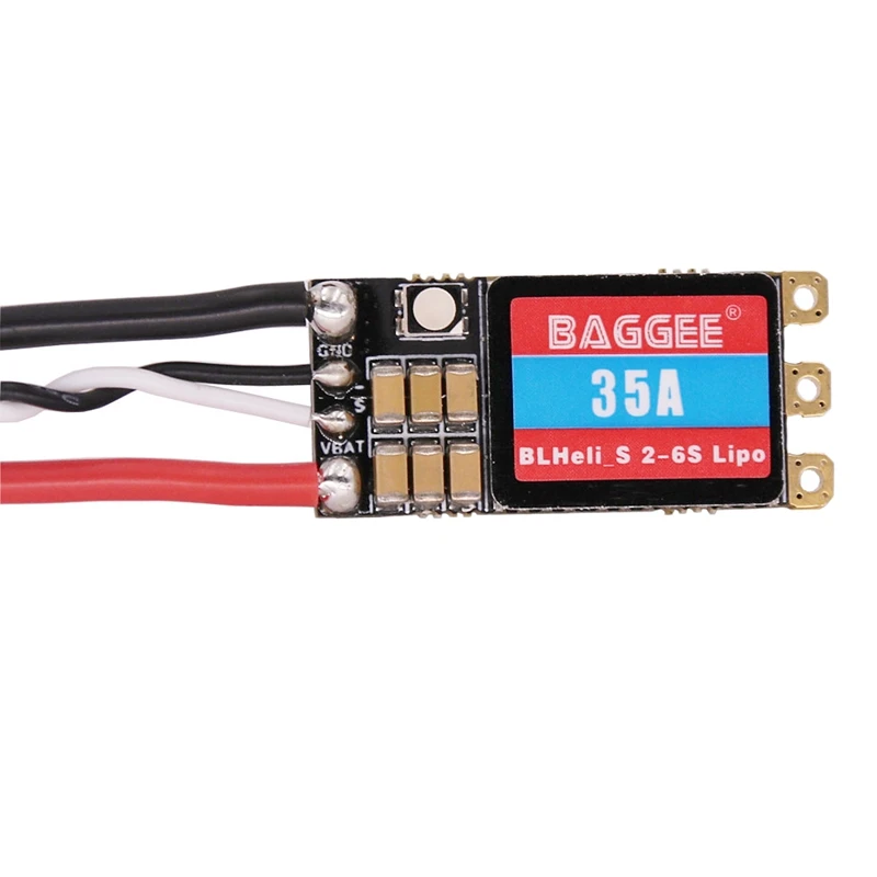 

BAGGEE 35A BLHeli S ESC Supporting 2-6S Power Supply for RC FPV Quadcopter Airplanes Drone LIPO Upgrade Accessories
