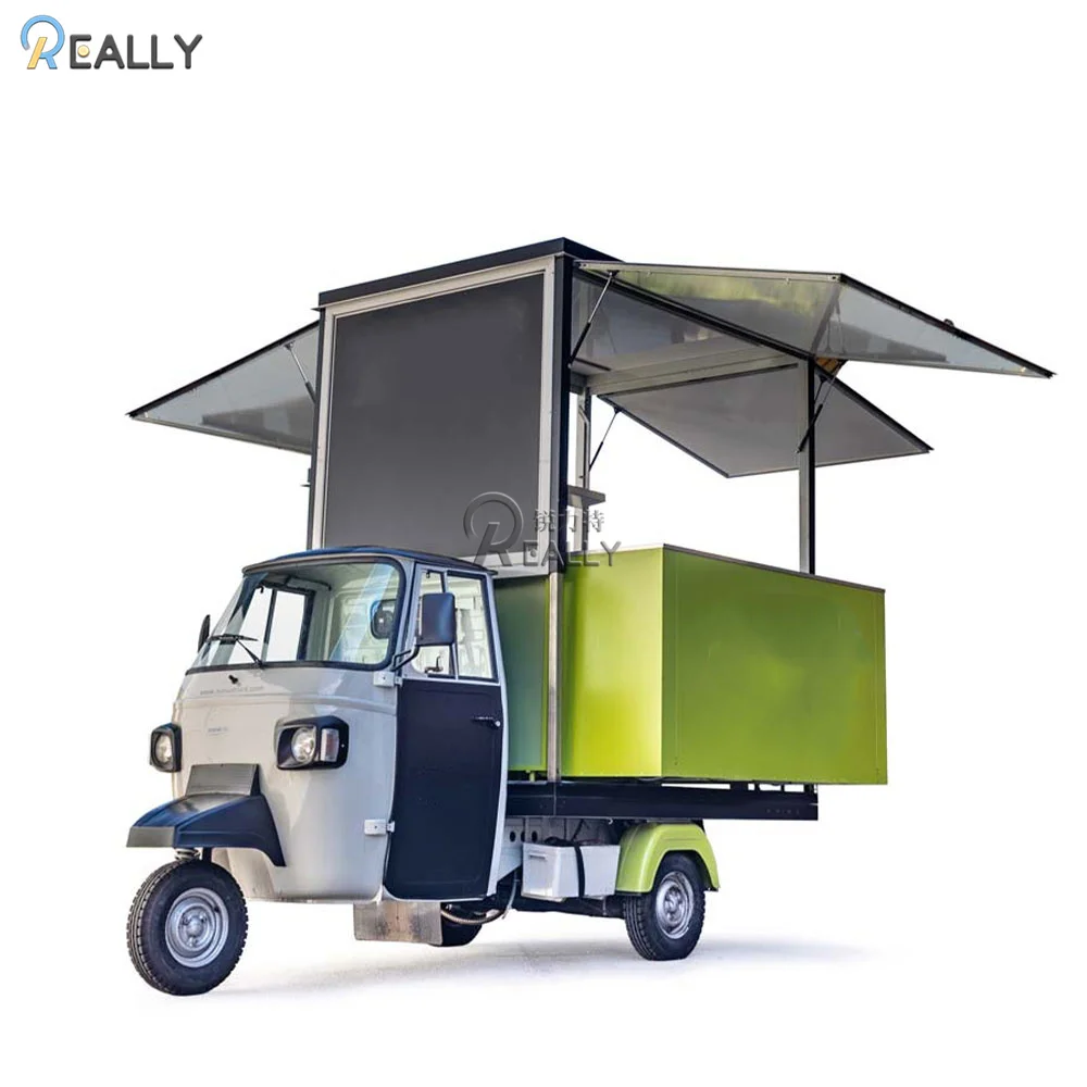 

Electric Tricycle Three Wheels Vending Snack Food Cart Mobile Breakfast Snack Food Truck Trailer 3 Wheels