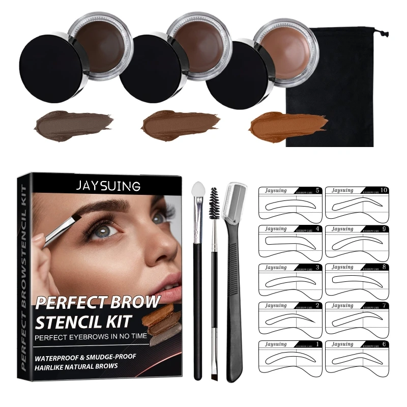 

Waterproof Eyebrow Cream High Tint Eyebrow Gel Long Lasting Brow Pomade Beauty Makeup Kit Smudge-proof Brows Filler 2022 New