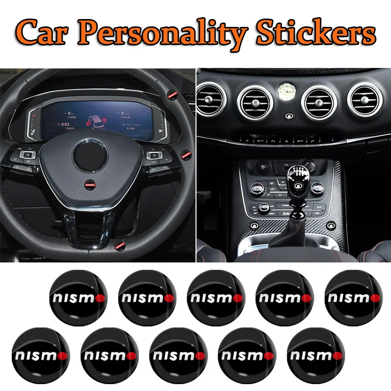 

12Pcs Car Logo Sticker Interior Key Buckle Circular Decoration Decal For Dodge Durango Avenger Caravana Para Ram 1500 2500 3500
