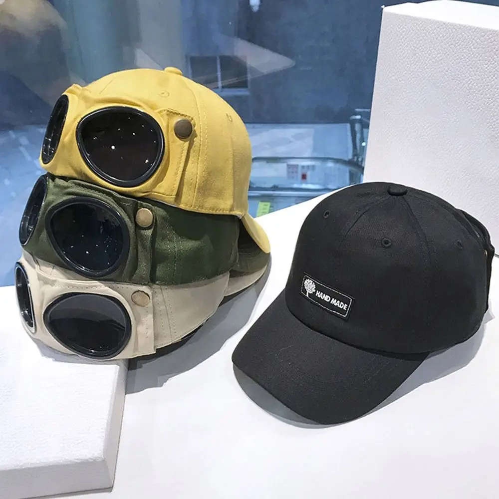 

Fashion UV Protection Summer Breathable Peaked Cap Glasses Baseball Cap Pilot Hat Sun Hat