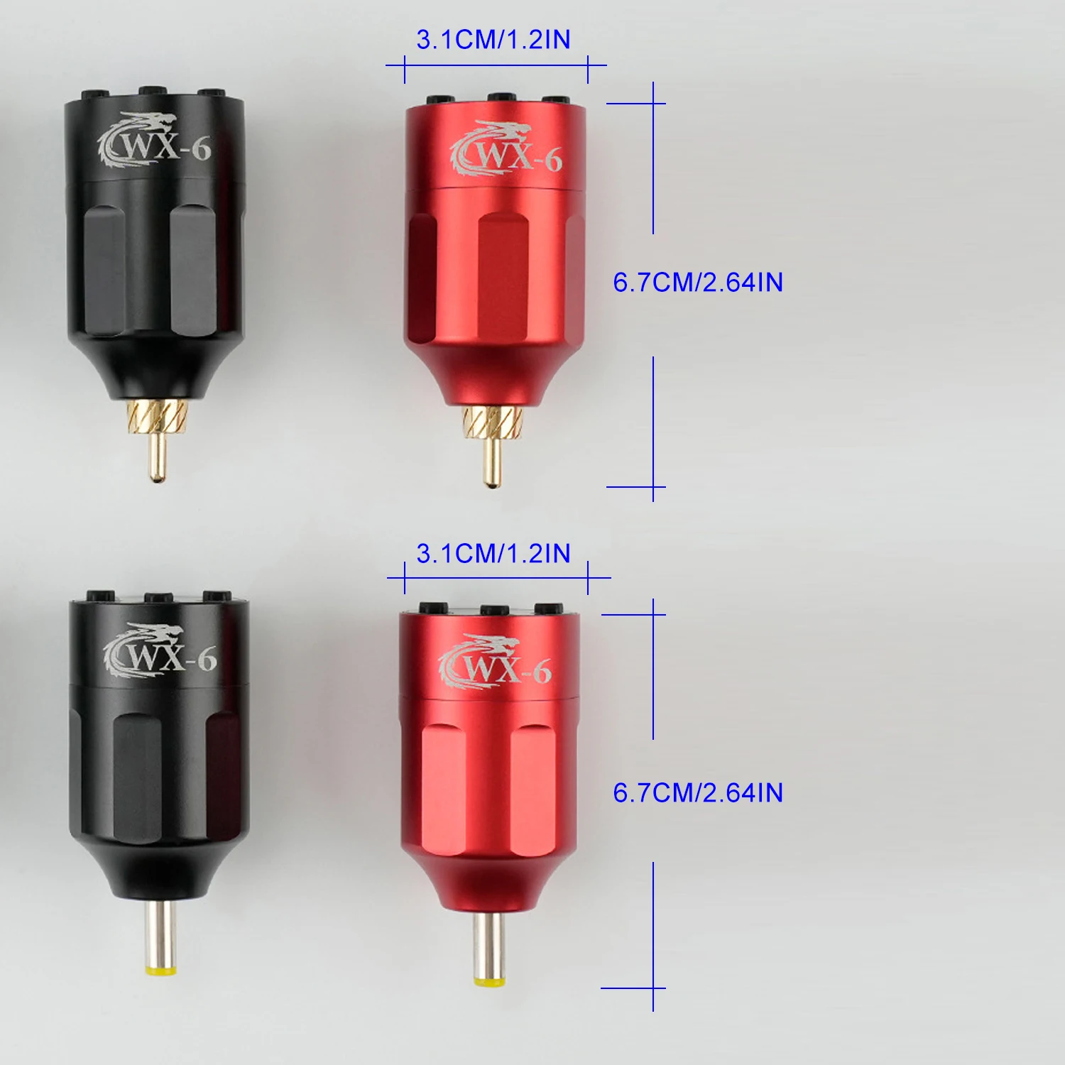 Портативный беспроводной блок питания Mini Tattoo перезаряжаемый адаптер RCA/DC для