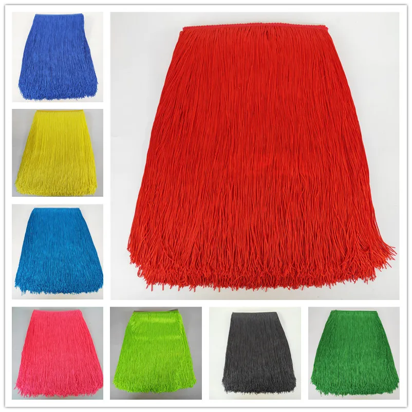 

50CM Width Fringe Lace Trim Polyester Tassel Trimming Diy Latin Dress Stage Clothe Accessories Lace Ribbon Home Textile