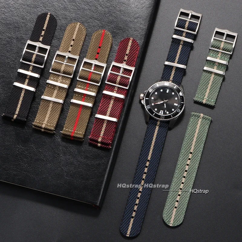 Фото Нейлоновый ремешок премиум-класса для часов Rolex 20 мм 22 мм, военный ремешок для Seiko, тканевый холст, браслет для женщин и мужчин, армейский спортивный браслет №3