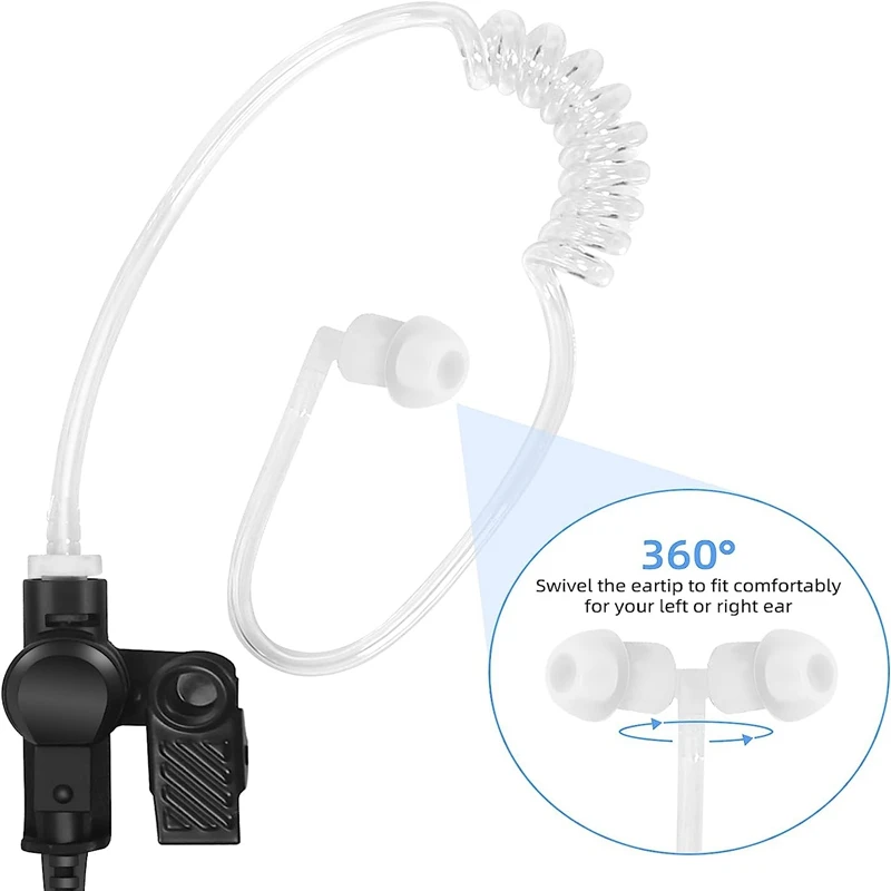 ICCL Walkie Talkie Accessories Earpiece for Motorola CP200 CP200d CLS1410 CLS1110 CLS1413 CP110 Radio Headset with Mic and PTT