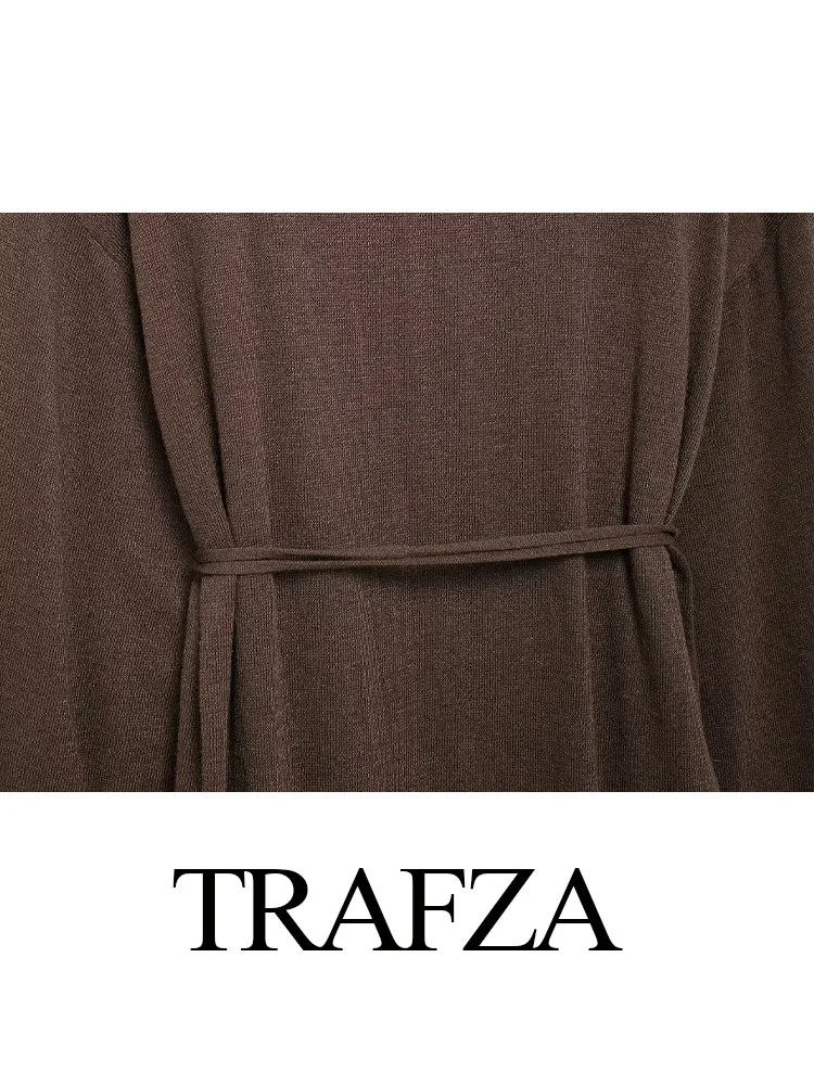 Женская длинная куртка-кимоно с V-образным вырезом и длинными рукавами