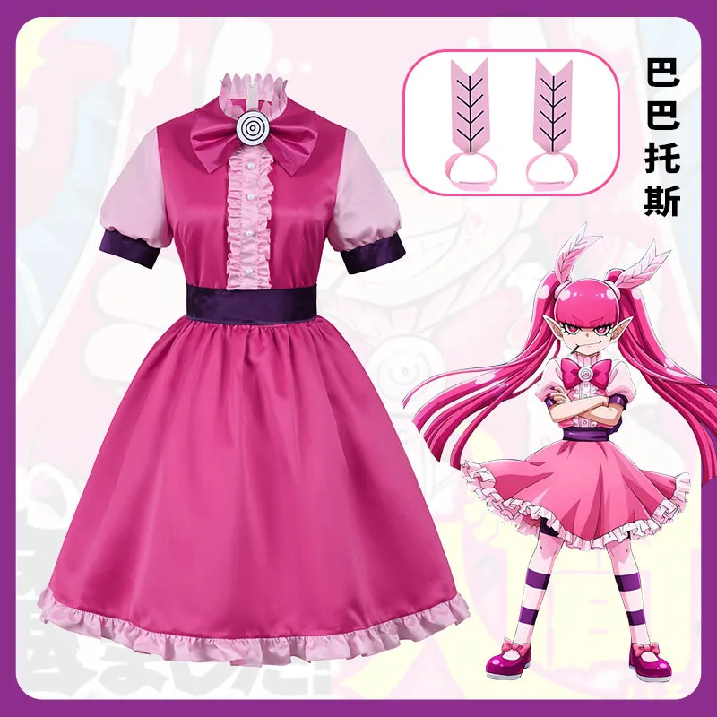 

Halloween Uniform Women Carnival Pink Lovely Dress Anime Welcome To Demon School Iruma-kun Valac Clara Cosplay Costume