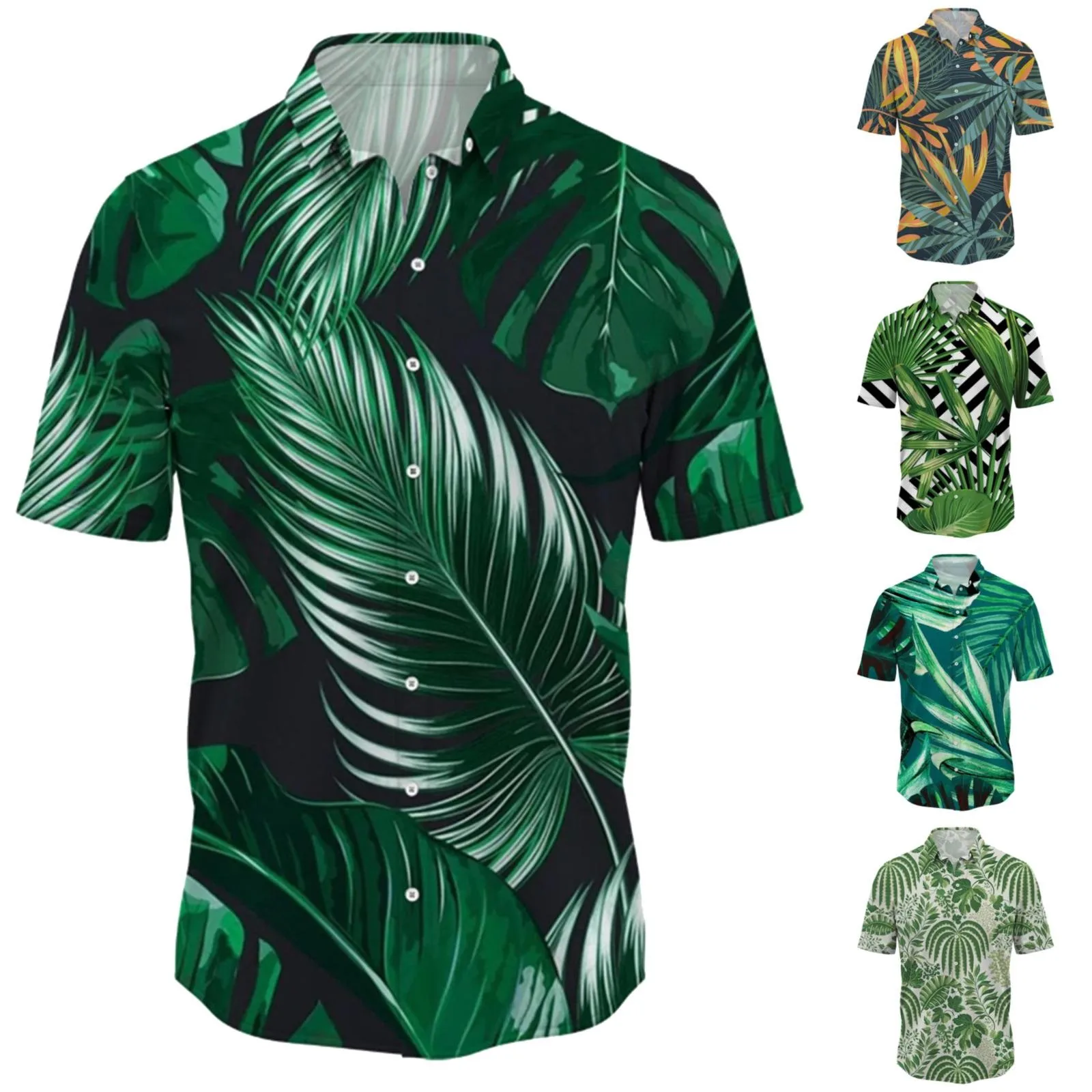 

Летний модный тренд отлично сочетается с зелеными рубашками с коротким рукавом с принтом для бега йоги