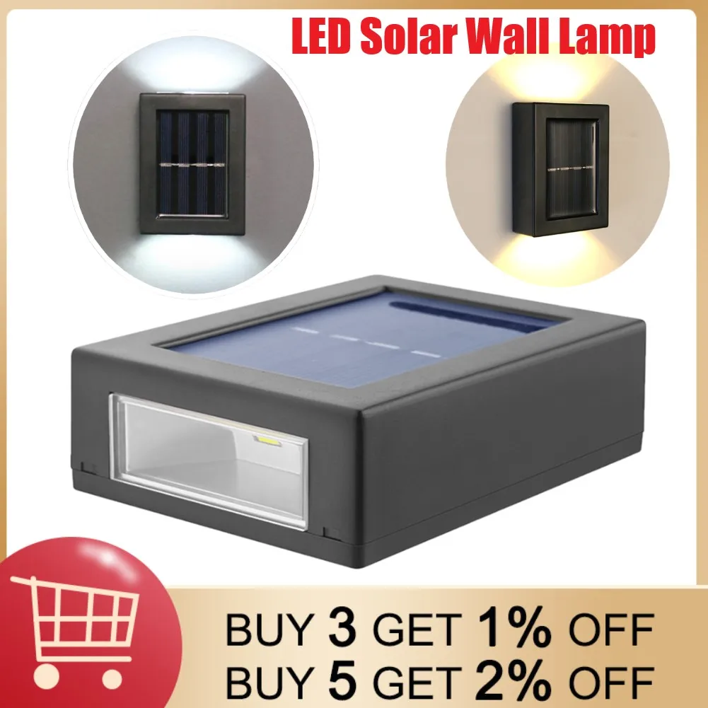 

LED Solar Wall Lamp Waterproof Garden Decor Lamps for Balcony Courtyard Street Wall Light Outdoor Solar Lamp Garden Decoration