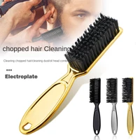 plastic handle hairdressing soft hair cleaning brush barber neck duster broken hair remove comb hair styling tools diy home