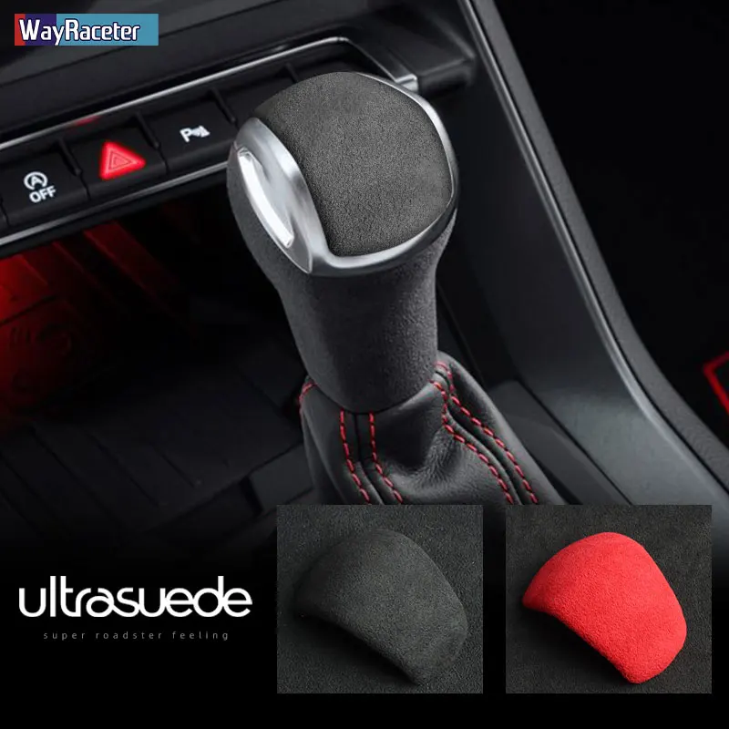 

Ultrasuede Top Suede Car Wrapping ABS Gear Shift Knob Sticker Cover For Audi Q3 2019 2020 2021 2022 F3 RSQ3 Sportback