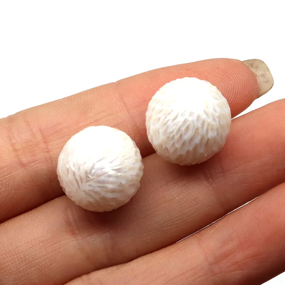 Carved Dragon Scale Natural Freshwater Pearl Dragon Scale Aperture Free Pearl Jewelry DIY Necklace Earrings High Quality Jewelry