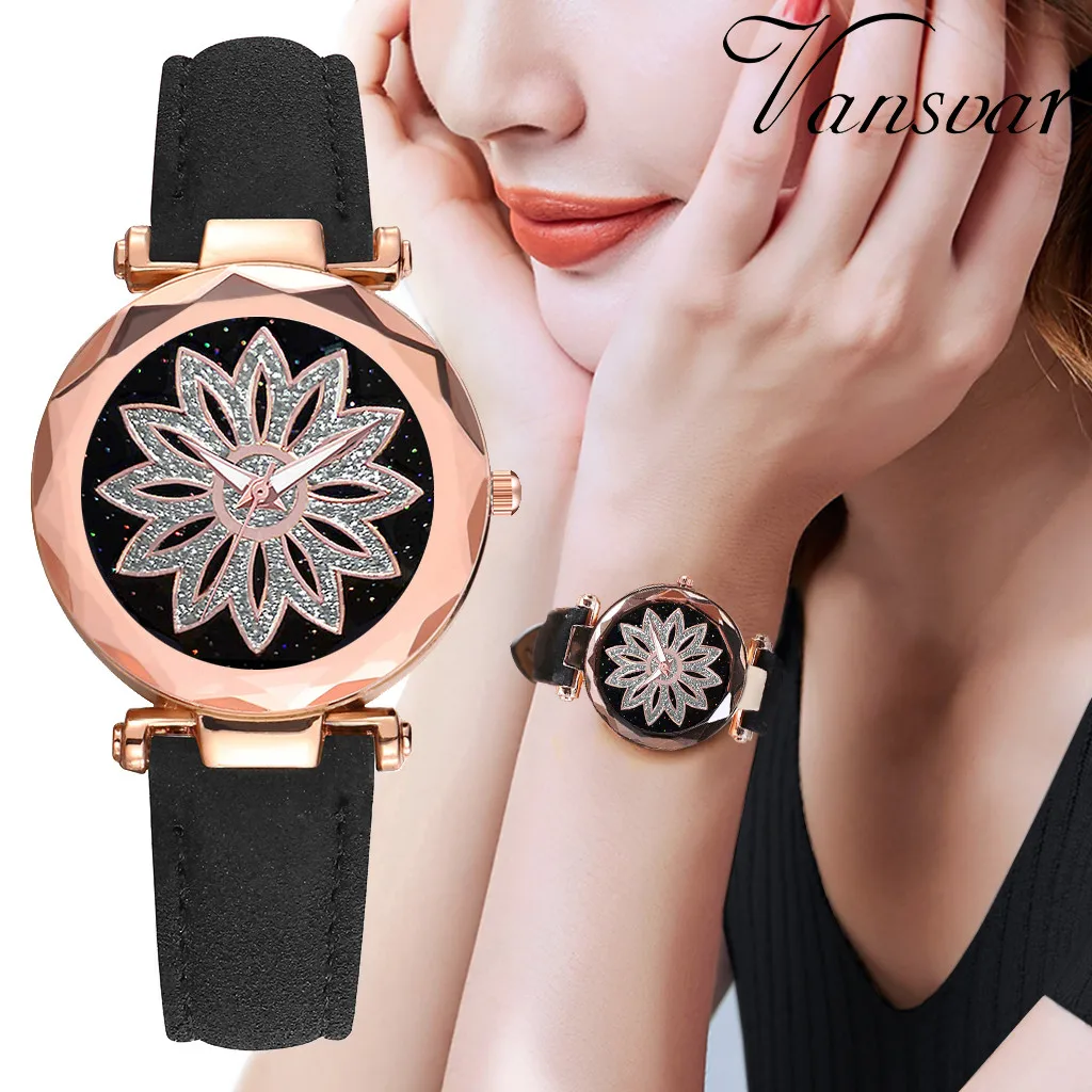 

2022 New Watches Personality Romantic Starry Women Magnet Buckle Fashion Ladies Flower Steel Mesh Belt Quartz Watch relogio #15