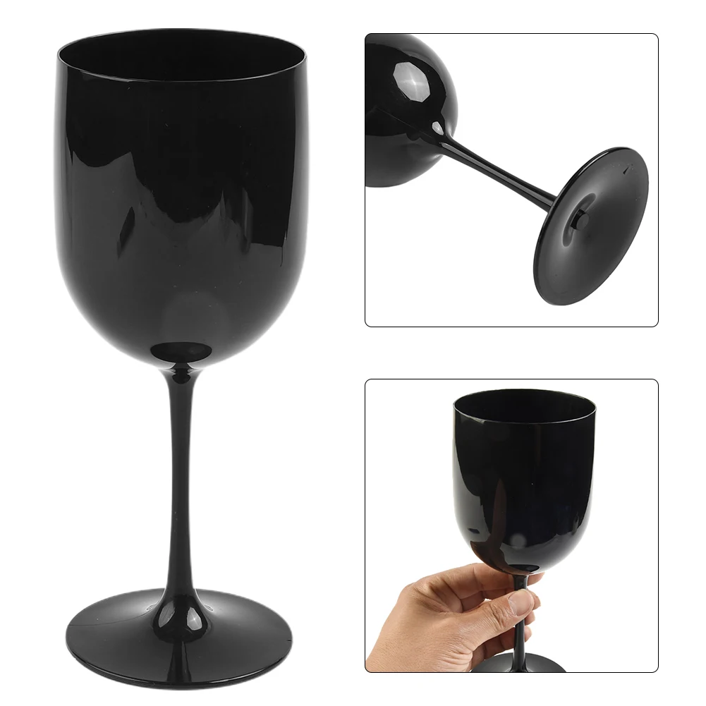 

200pcs Goblet Plastic Wine Glasses Cocktail Champagne Goblet For Bar Party White/Red/Black For Birthday Wedding Fast Shipping