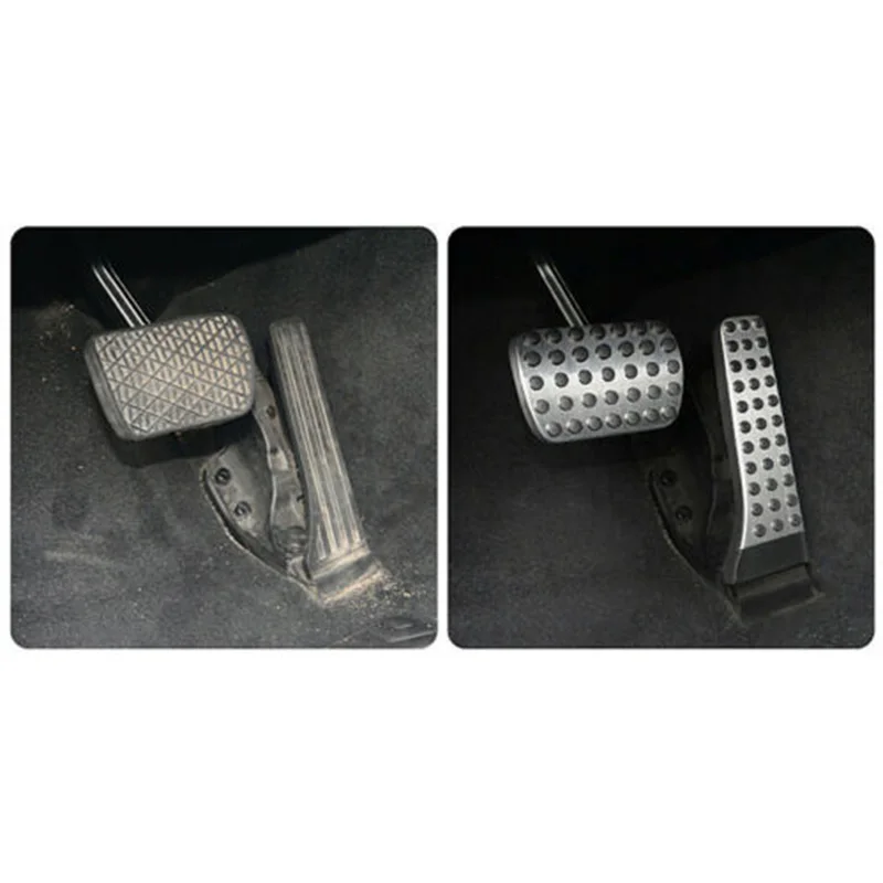 

2pcs No Drill Fuel Brake Pedal Pad Cover 304 Stainless Steel + Rubber Durable&practical For Mercedes-Benz C E S W222 W205 W213