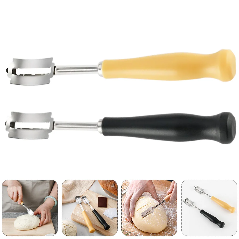 

2 Sets Cutters Creative Stainless Steel Reusable Practical Bread Lame Bread Slashing Tool for Kitchen Home