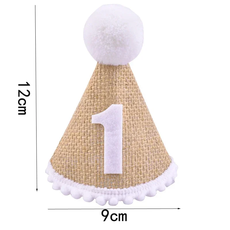 

Льняная шапочка для первого дня рождения