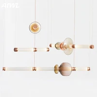 modern design art led pendant lamps lighting minimalism cord pendant living dining room decor hanging lamp cafe lights fixtures